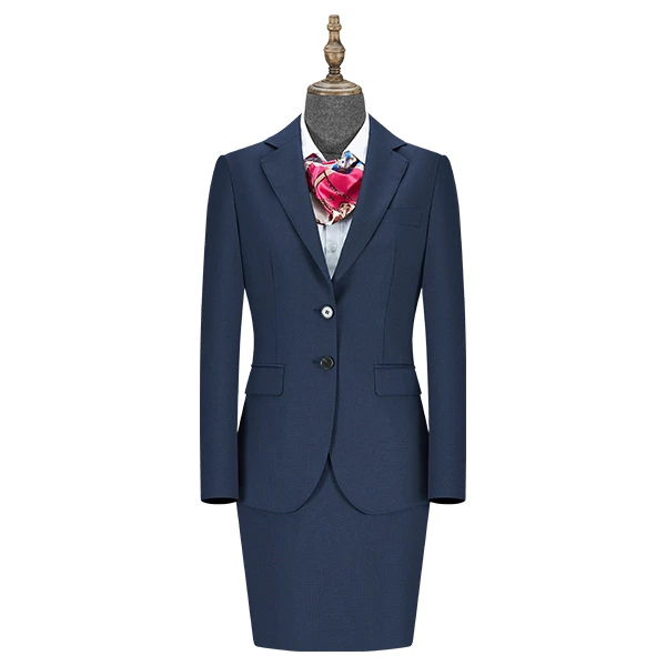 WY5020 WOMEN'S TWO BUTTON SUIT WITH DOUBLE SLIT AT THE BACK