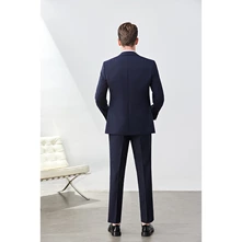 7005 Navy Blue Herringbone Pattern
